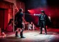 Alex Gibson Giorgio Ramon and Benjamin Purkiss Zorro in Zorro the Musical. Photo by Pamela Raith Photography