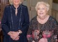 Sylvia Young with HRH the Duchess of Cornwall at Clarence House c Ian Jones