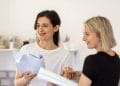 Phoebe Pryce and Lizzy Watts in rehearsals for The False Servant The Other Richard