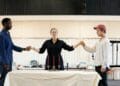 Victor Alli Amy Adams and Tom Glynn Carney in rehearsals for The Glass Menagerie c Johan Persson.jpg