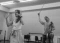 Laura Pitt Pulford John Partridge in rehearsals for The Witches of Eastwick credit Danny Kaan