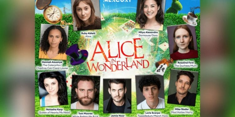 The Cast of Alice in Wonderland at Mercury Theatre