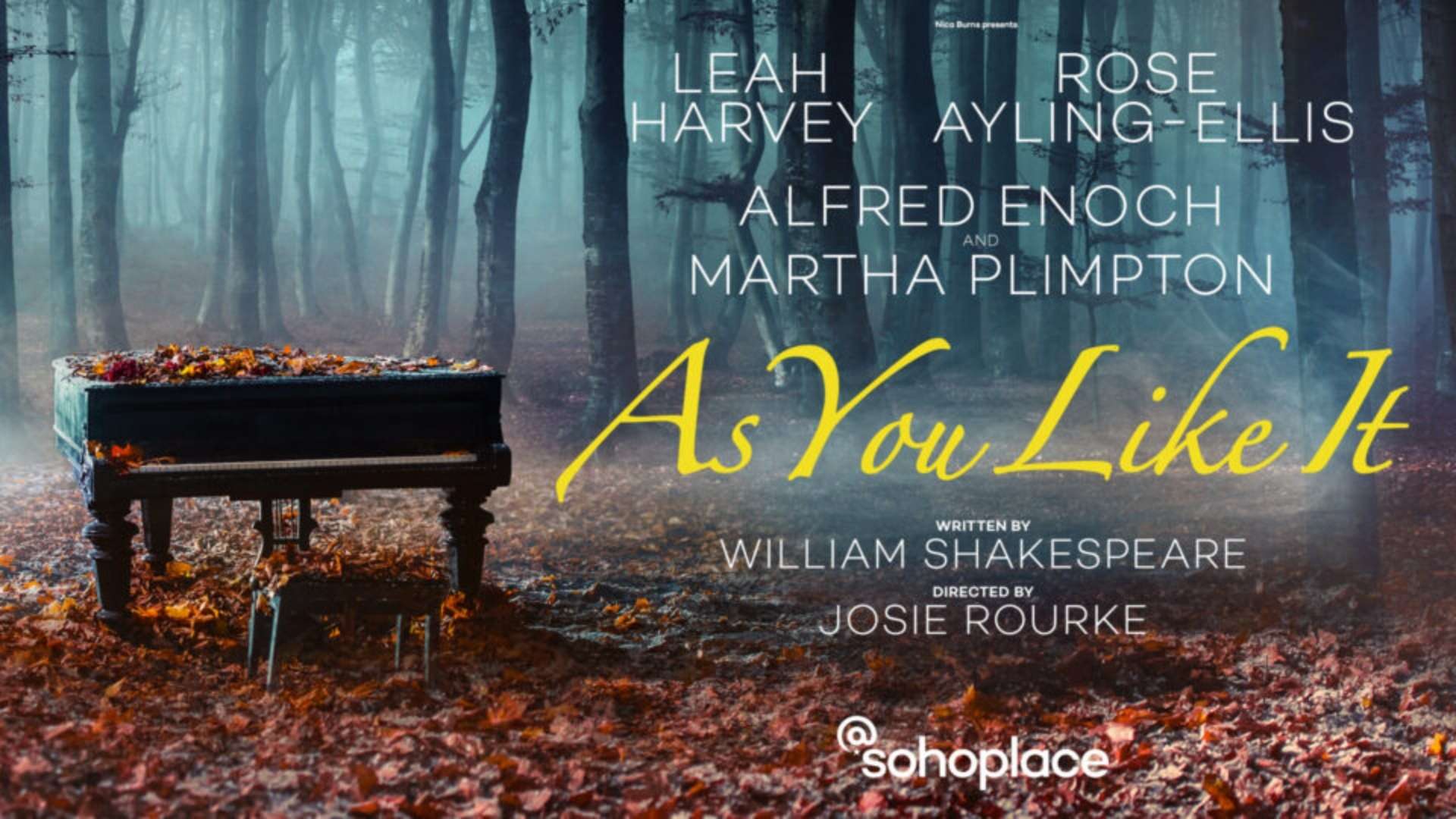 Josie Rourke to Direct As You Like It Starring Leah Harvey, Rose Ayling-Ellis, Alfred Enoch and Martha Plimpton at @sohoplace