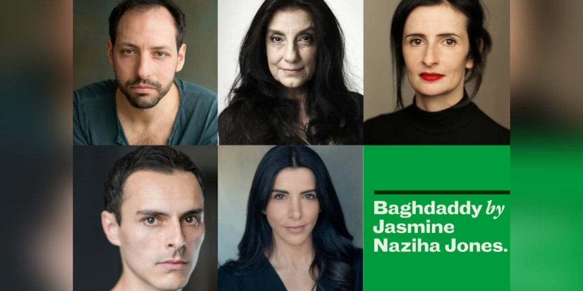 Cast of Baghdaddy at Royal Court Theatre