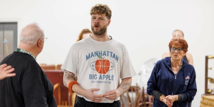 WHITE CHRISTMAS. In Rehearsals. Jay McGuiness. Photo by Ellie Kurttz
