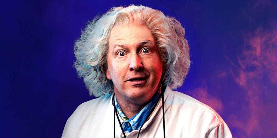 Cory English as Doc Brown in Back To The Future the Musical credit Matt Crockett