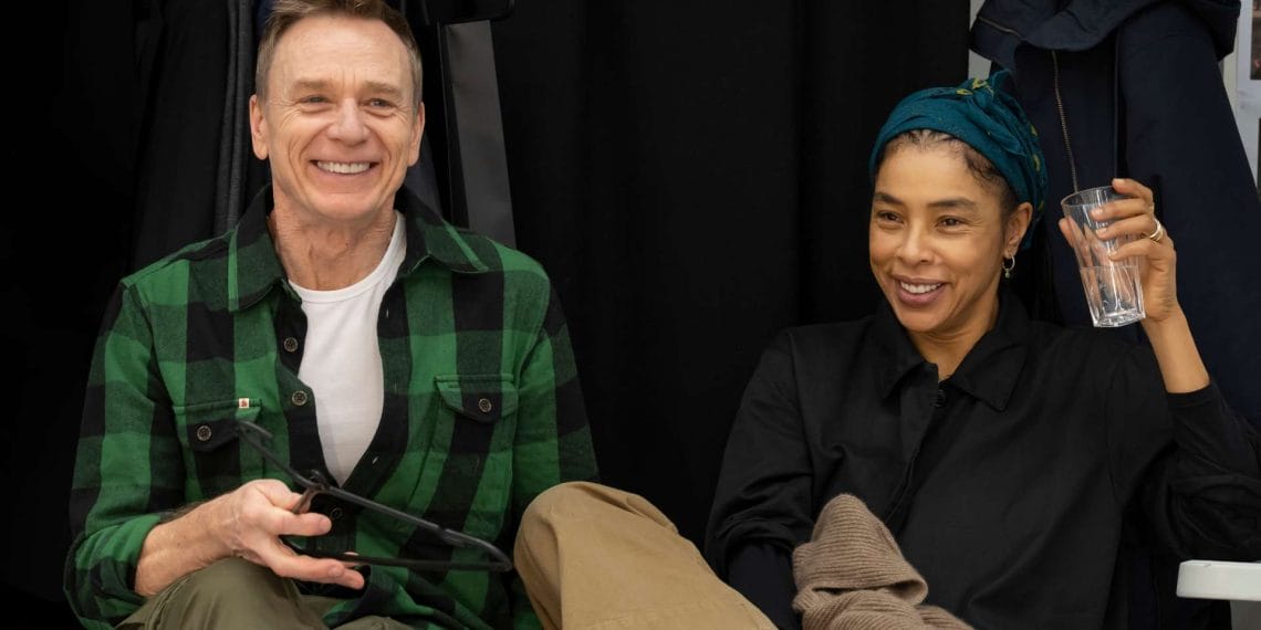 Ben Daniels and Sophie Okonedo in rehearsal for Medea @sohoplace. Photo Johan Persson