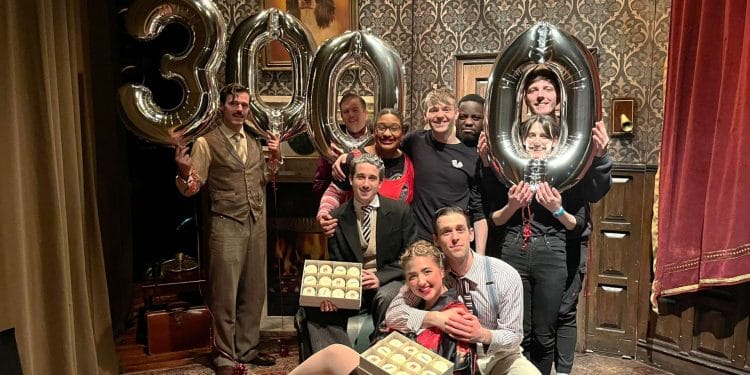TPTGW 3000 Performances Photo. Credit The Play That Goes Wrong