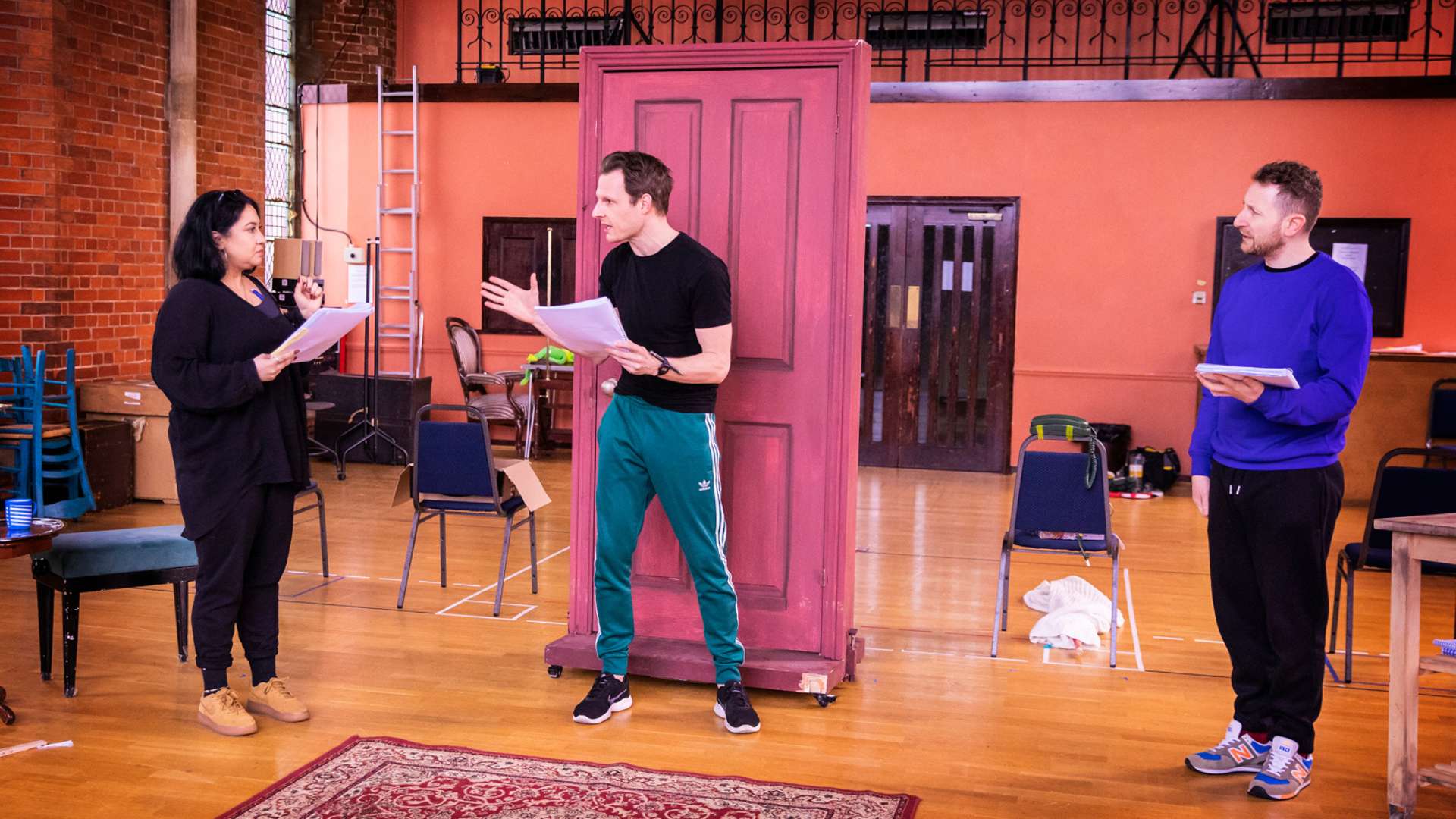 Amy Revelle Dave Hearn Michael Dylan The Time Machine Rehearsals Pamela Raith Photography