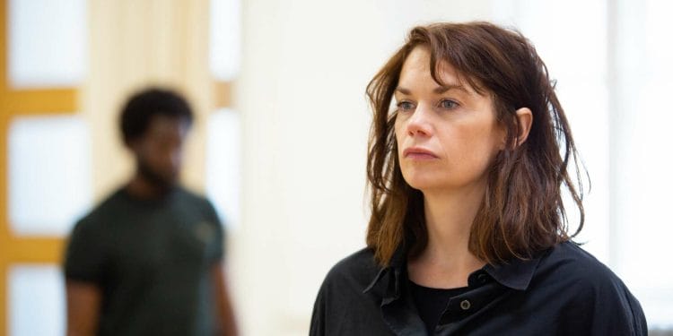 Ruth Wilson in rehearsal for The Second Woman. Credit Bea Debney
