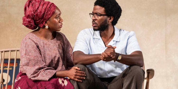 Cherrelle Skeete and Zachary Momoh in Beneatha’s Place at Young Vic. © Johan Persson