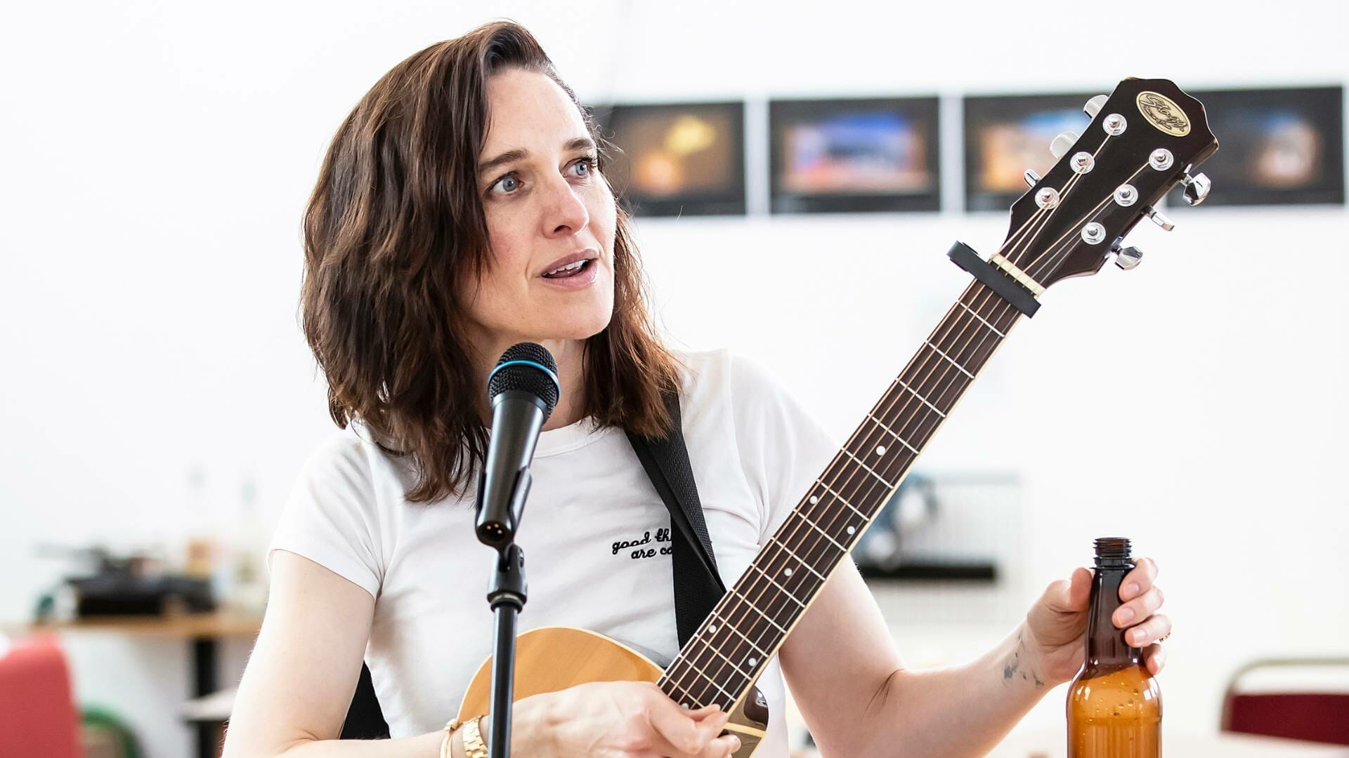 Lena Hall (Kenna) In Dreams rehearsals. Photo by Pamela Raith (1)