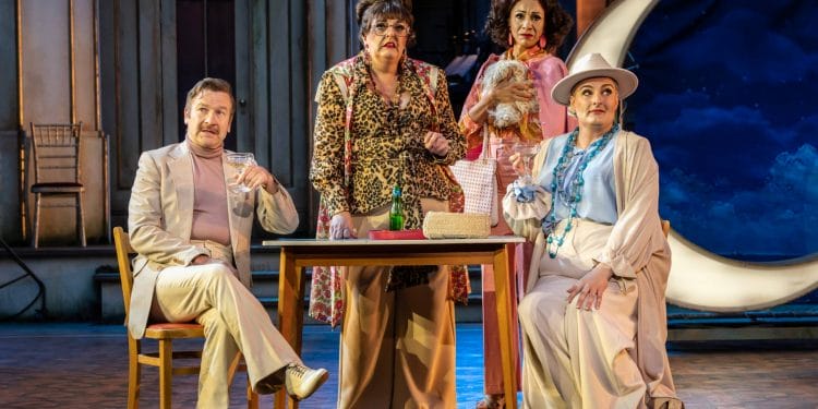 Billy Carter (Georges), Daniele Coombe (Mme.Renaud ), Debbie Kurup (Jaqueline) and Carl Mullaney (Albin). Photo Johan Persson
