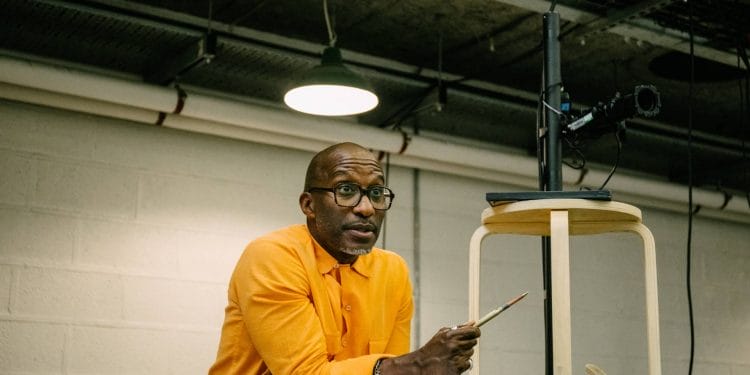 Clint Dyer (Director) in rehearsals for Death of England Closing Time at the National Theatre. Image credit Feruza Afewerki