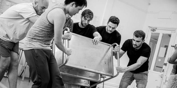The Company in The Changeling Rehearsal Room. Photograph by Charles Flint