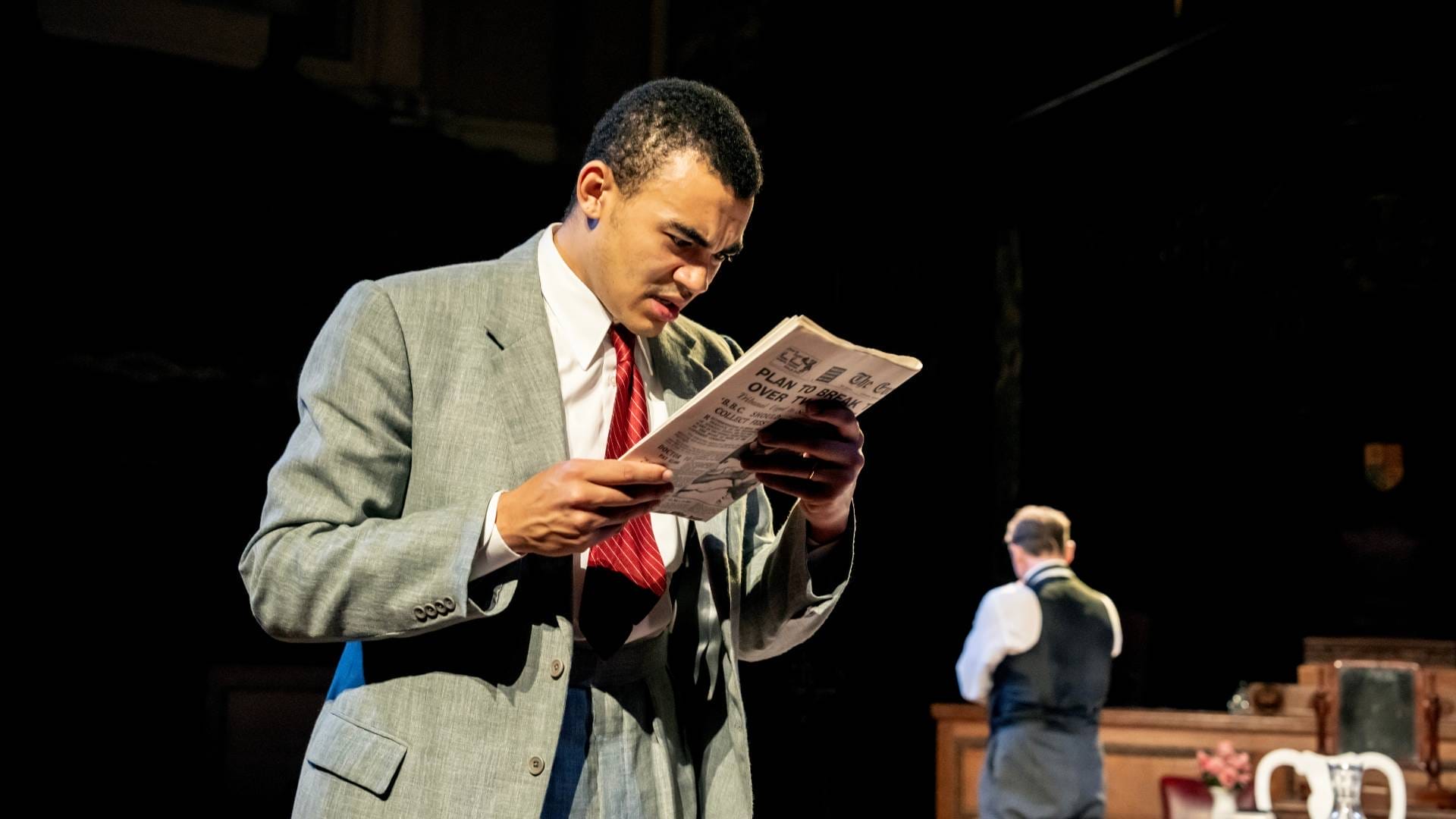 First Look The Tenth Cast Of Witness For The Prosecution Theatre Weekly   Benjamin Westerby Leonard Vole In Witness For The Prosecution Photography By Johan Persson 