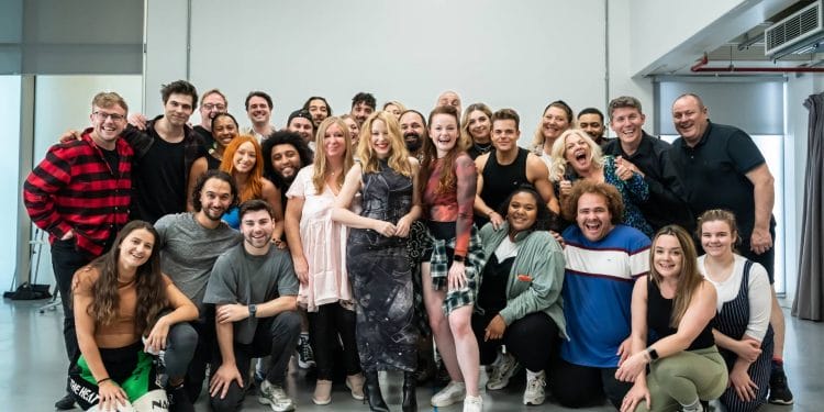 I SHOULD BE SO LUCKY. Rehearsals. Kylie Minogue and Company. Photo Marc Brenner