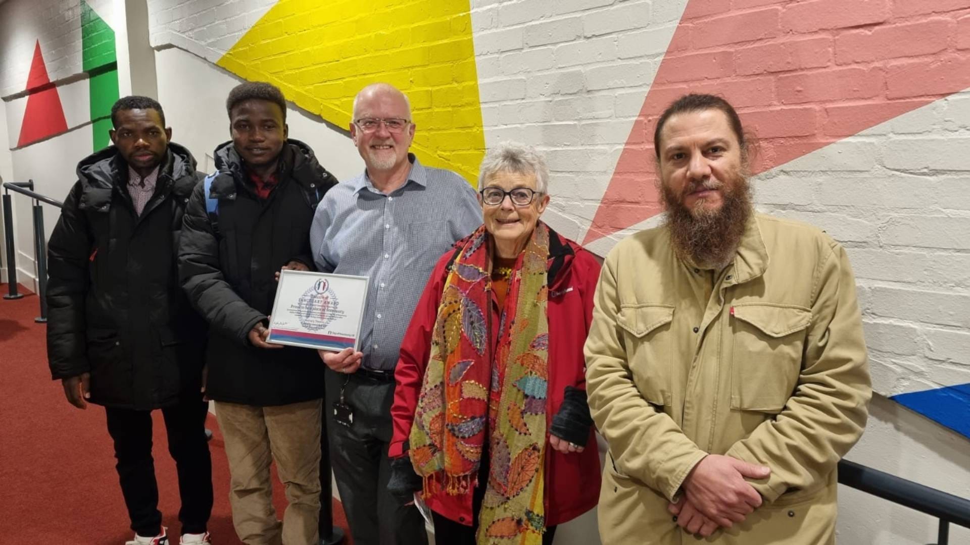 Steve Mannix with RAMA Members & RAMA Volunteer & Community Coordinator, Elizabeth Curry