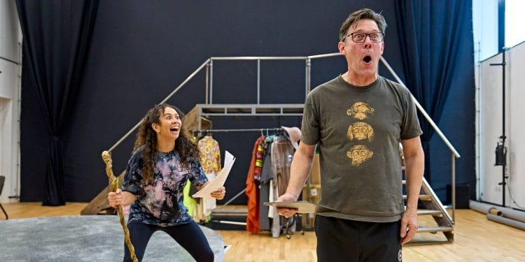 The Frogs rehearsals – Jacoba Williams and Toby Park – photo by Manuel Harlan