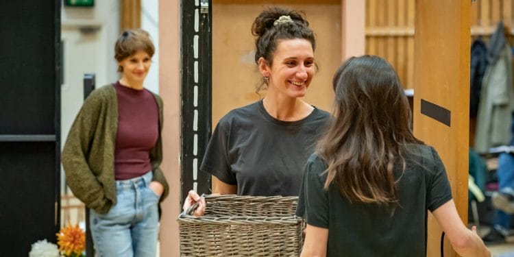 Jo Herbert (Hilda) and Bessie Carter (Fenny) in rehearsals for Dear Octopus at the National Theatre (c) Marc Brenner