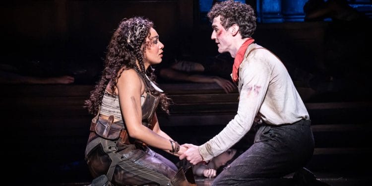 HADESTOWN Lyric Theatre, London. Grace Hodgett Young and Donal Finn. Photo credit Marc Brenner