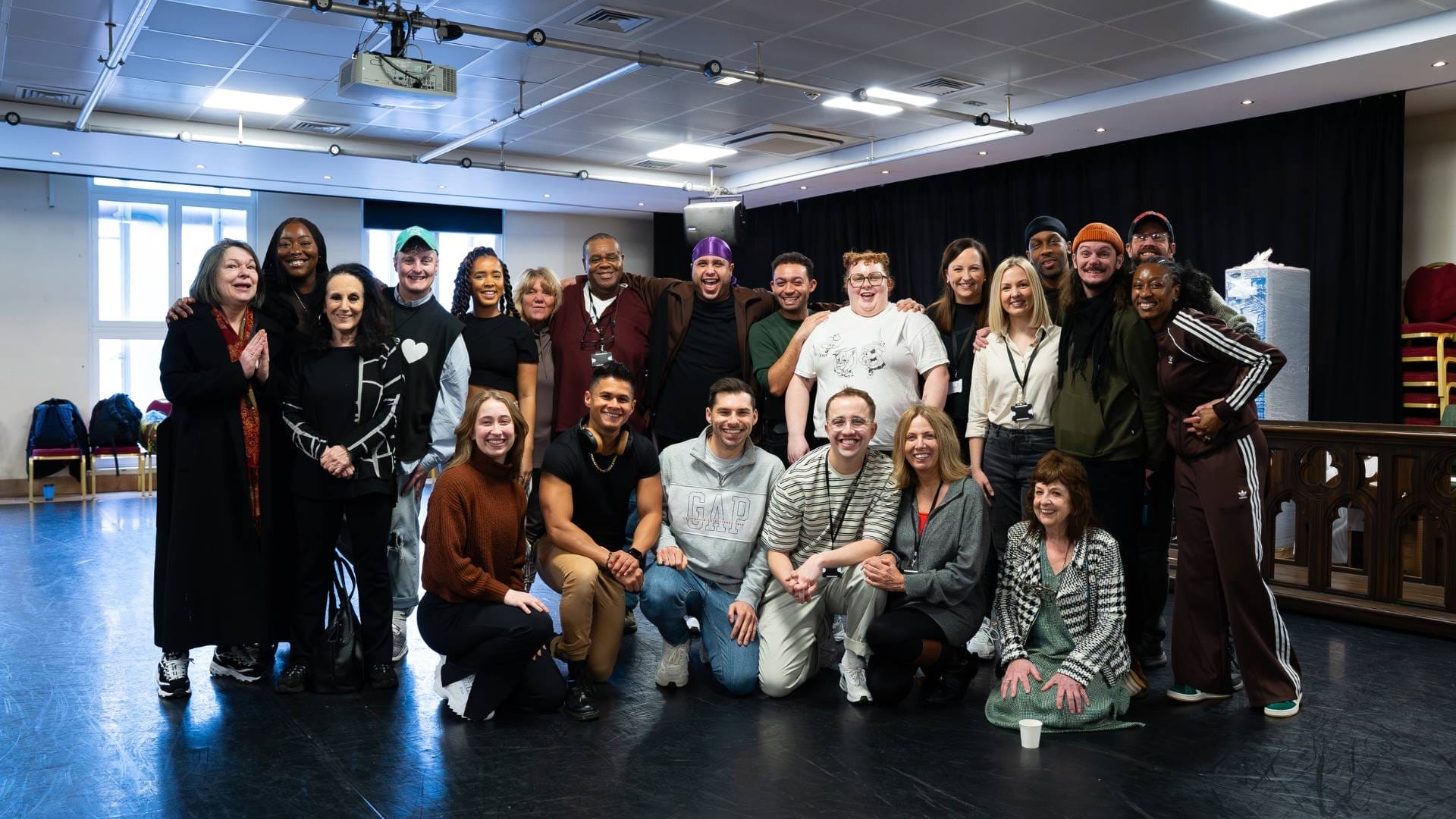 SISTER ACT. Cast Group Shot. Photo Max Boast