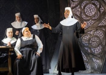 SISTER ACT 2024. Lizzie Bea, Beverley Knight and Company. Photo Johan Persson