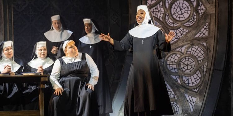 SISTER ACT 2024. Lizzie Bea, Beverley Knight and Company. Photo Johan Persson