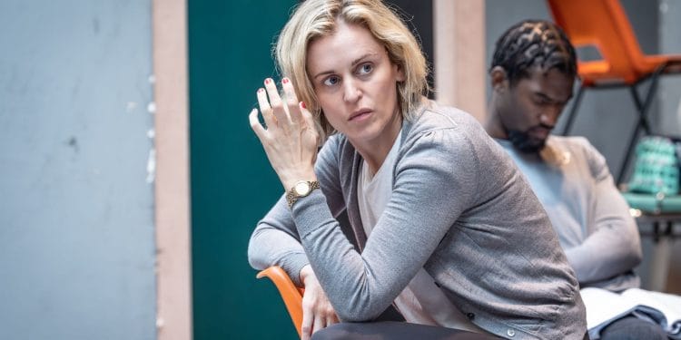 Denise Gough in rehearsals for People, Places & Things in the West End. Credit Marc Brenner
