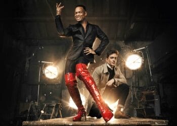 Johannes Radebe and Dan Partridge for KINKY BOOTS, credit Ollie Rosser