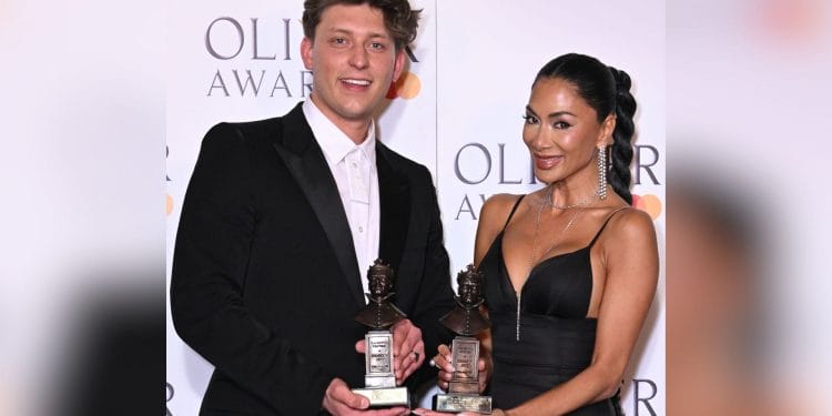 Nicole Scherzinger and Tom Francis 2024 Olivier Award Winners credit Joanne Davidson