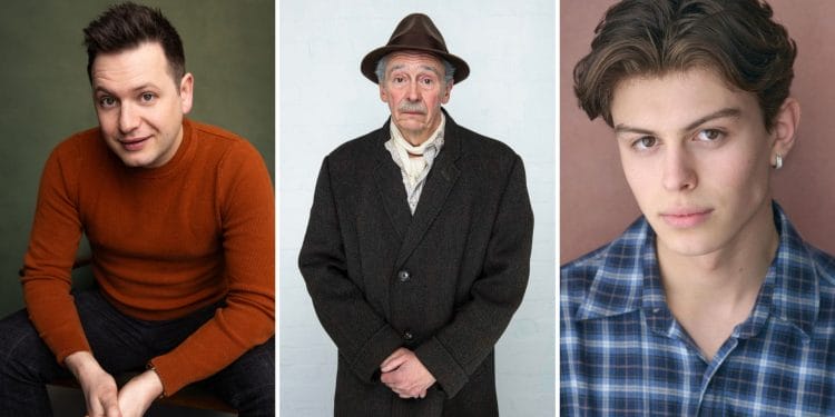 Cast of Only Fools and Horses The Musical Tour Cast Paul Whitehouse as Grandad. Credit Trevor Leighton