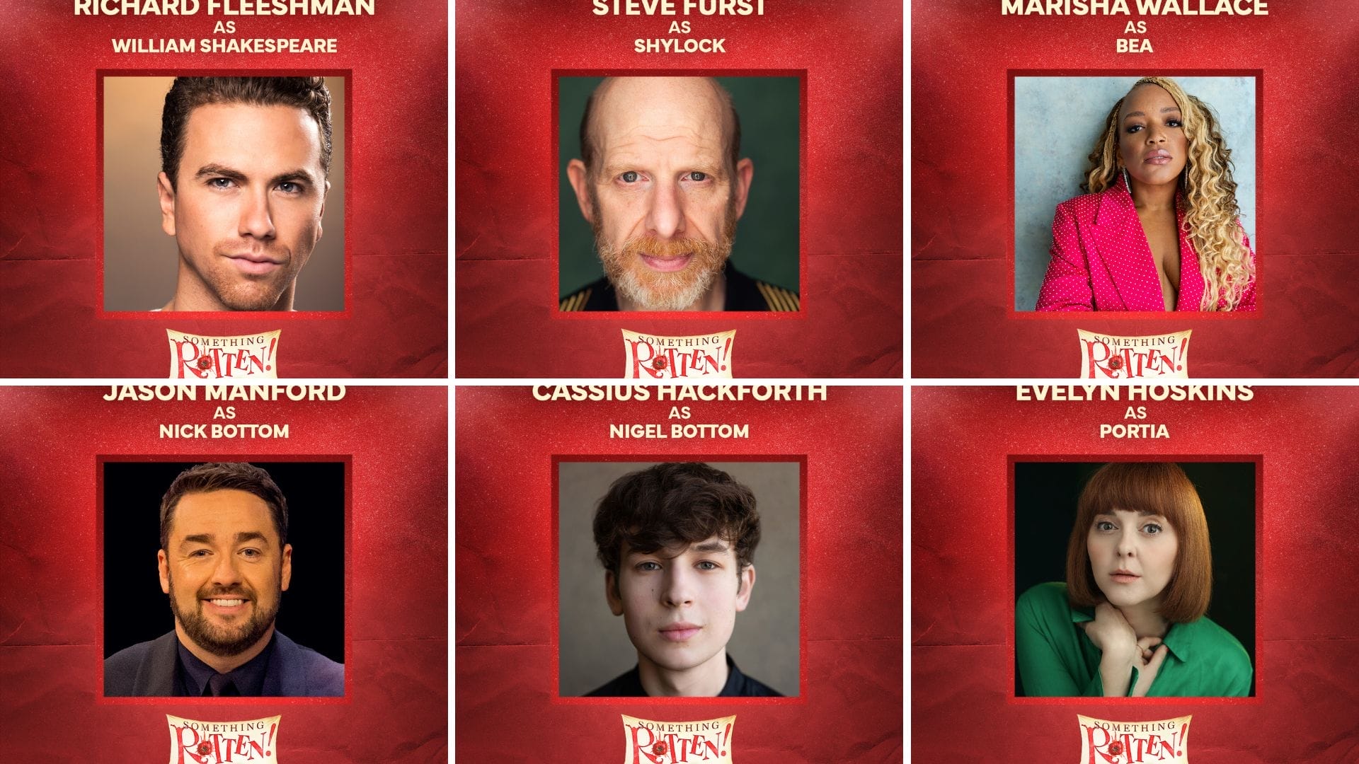 Some of the Something Rotten Concert Cast