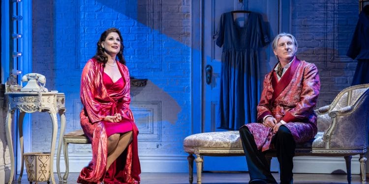 Stephanie J Block and Adrian Dunbar in Kiss ME Kate. Photo by Johan Persson