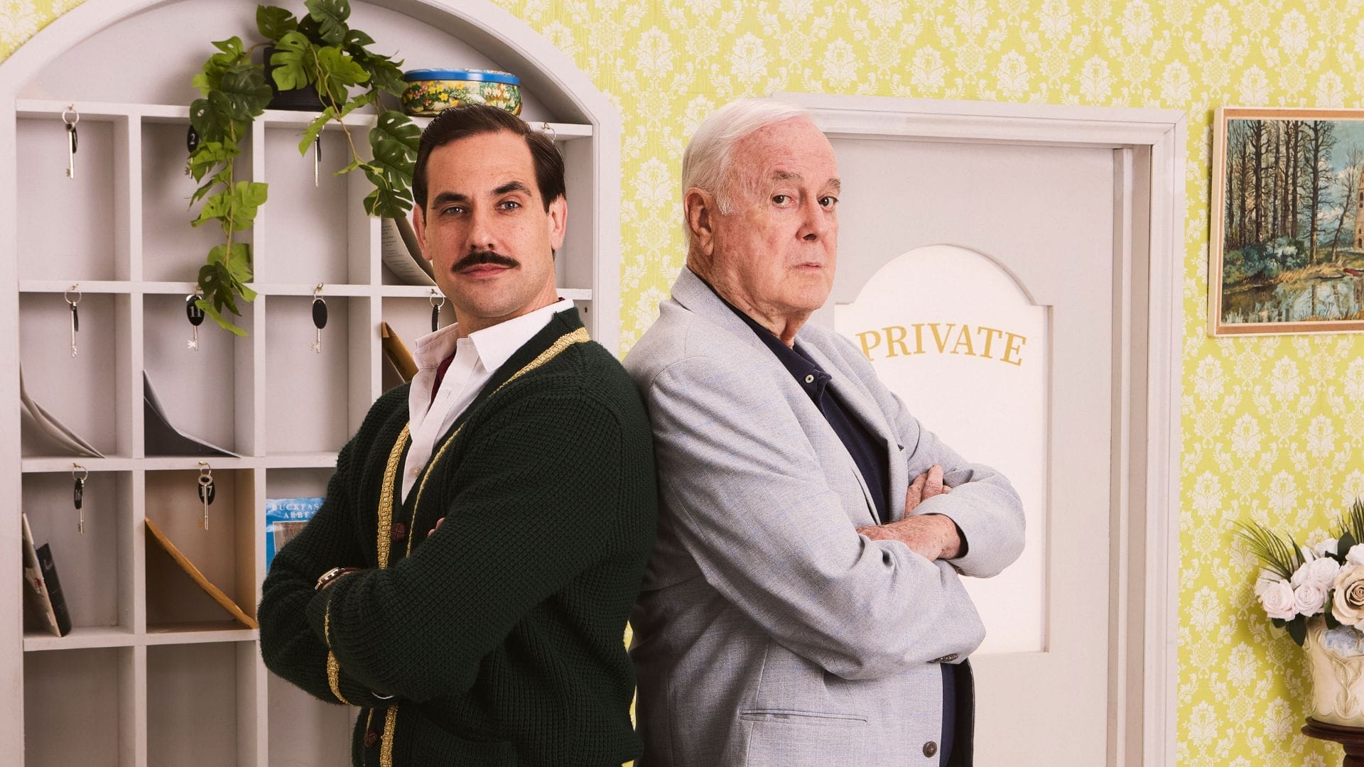 1. L R Danny Bayne, John Cleese. Credit Trevor Leighton