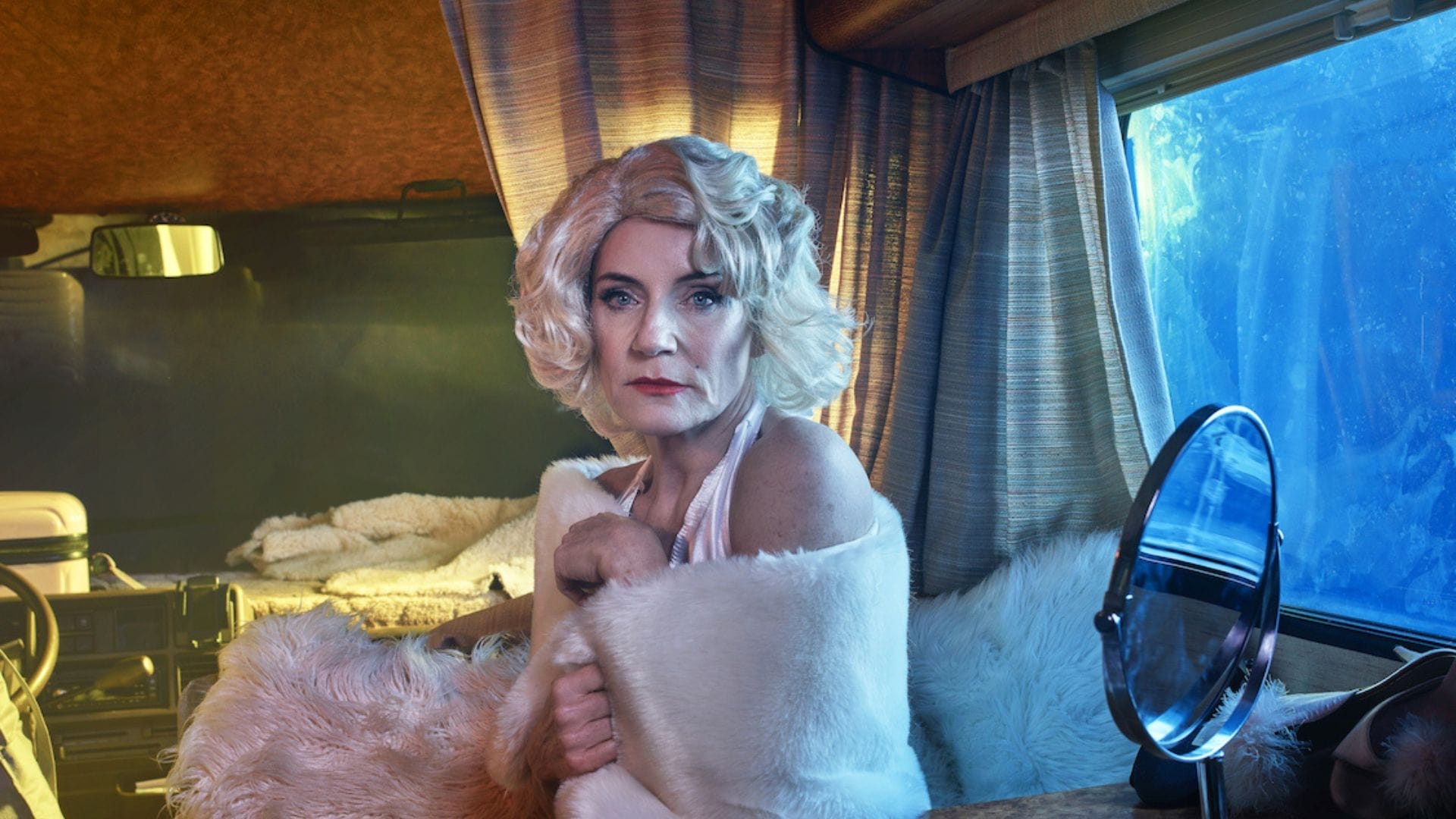 Michelle Collins, publicity shot for Motorhome Marilyn © Michael Wharley