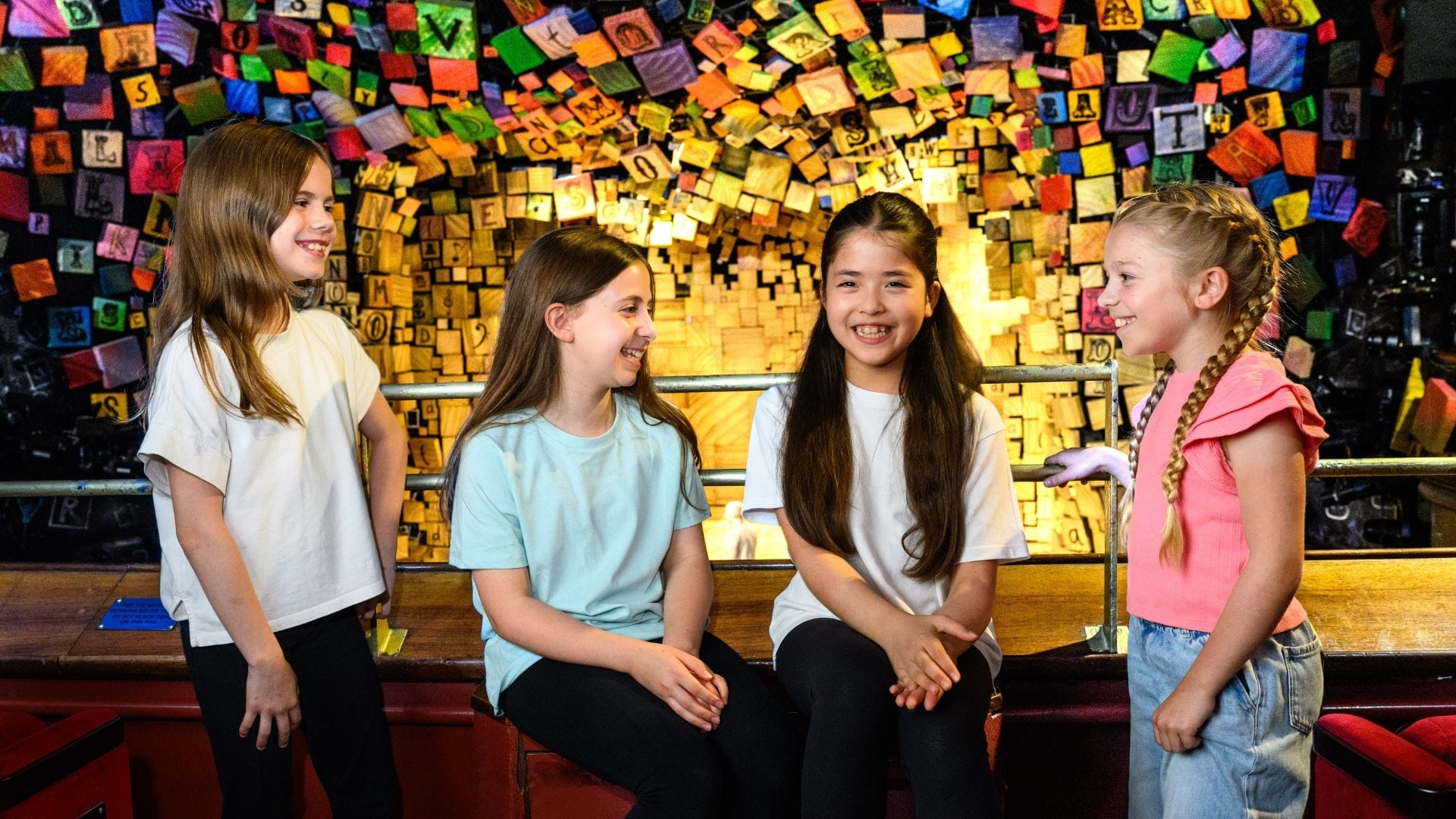Edie, Mia, Suki and Emilia join the cast in the lead role at the RSC's Matilda The Musical Photo by Matt Crossick
