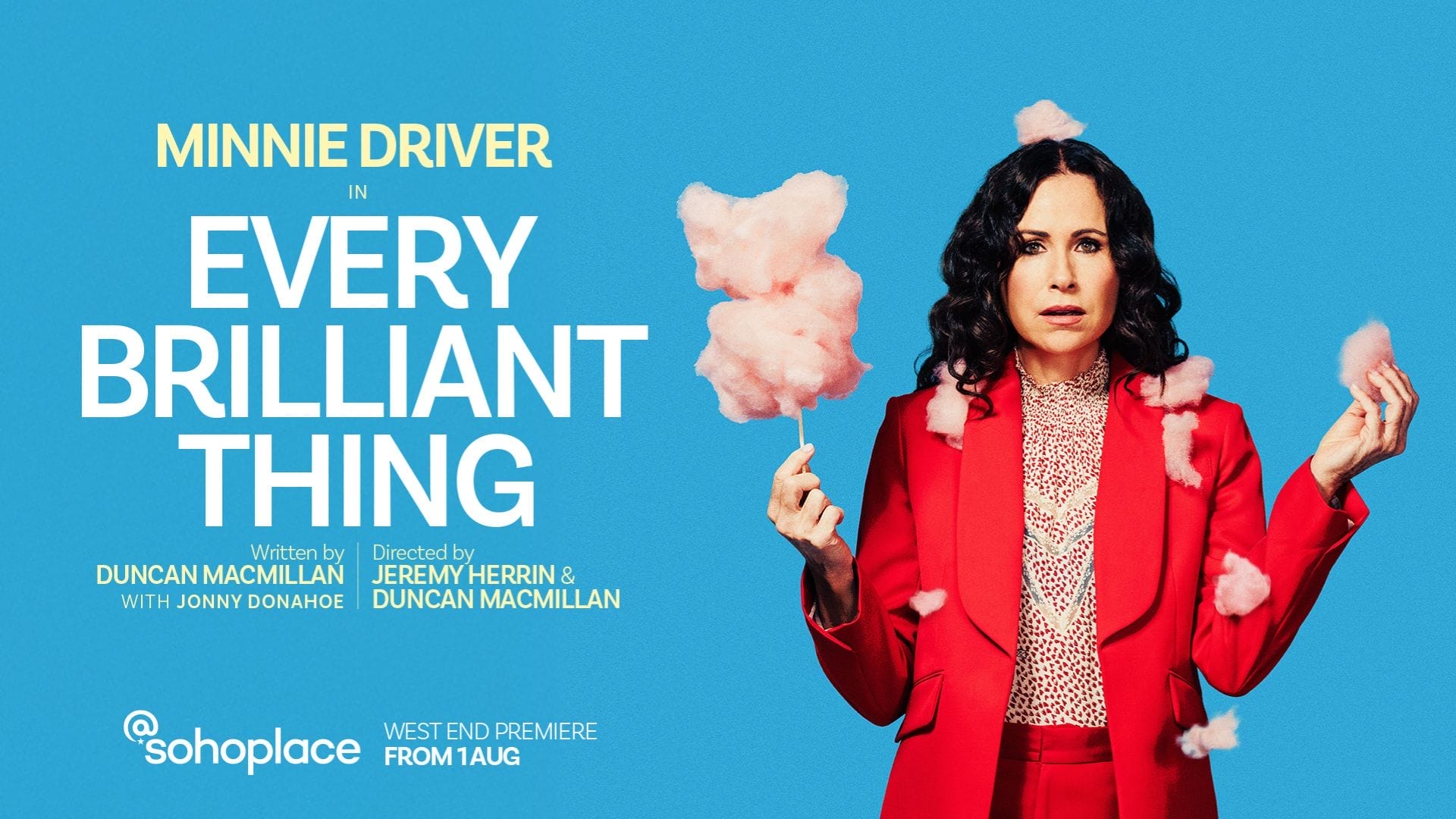 Minnie Driver in Every Brilliant Thing image supplied by publicist