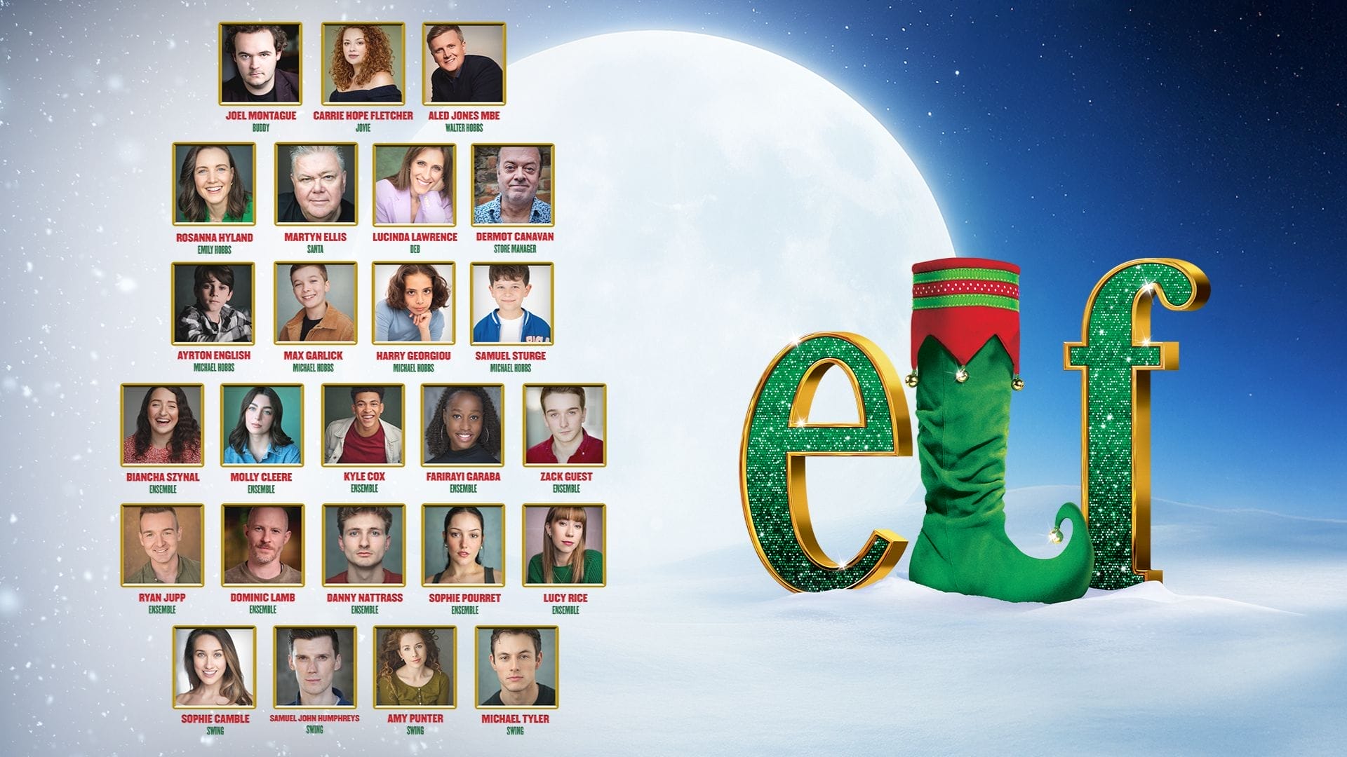 Cast of Elf Images supplied by publicist