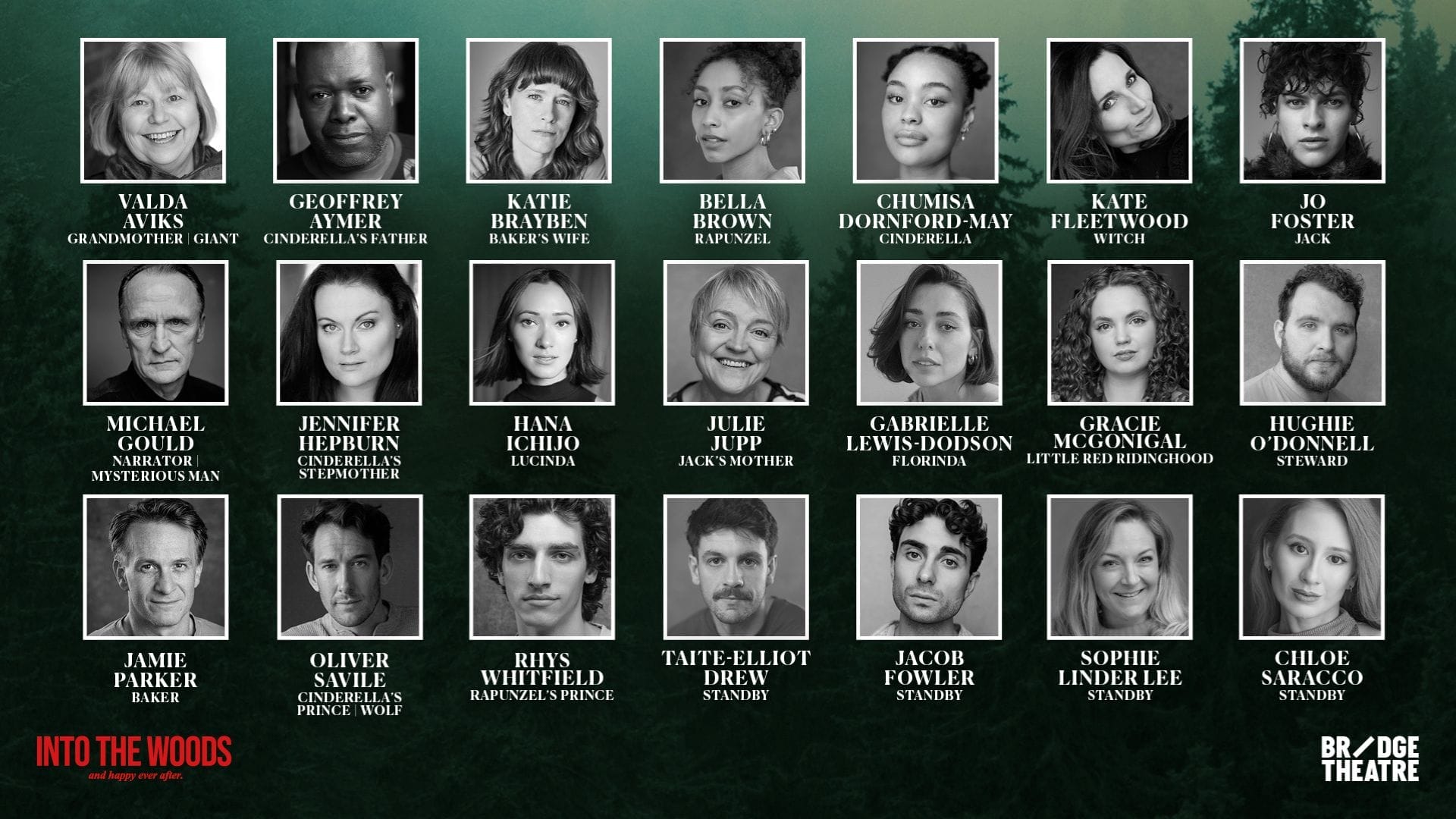 Into The Woods cast image supplied by publicist