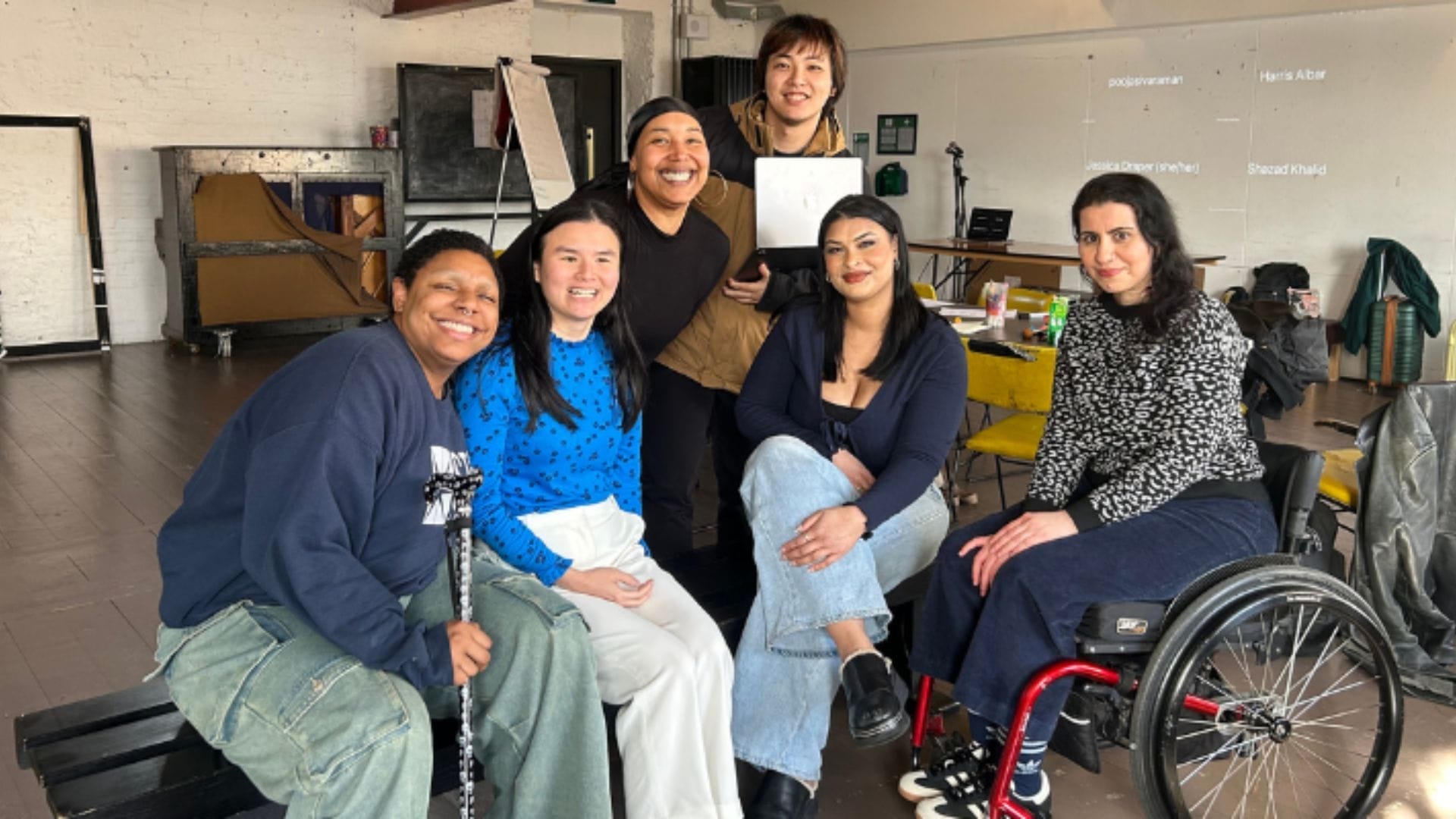 Group photo from the VX Lab Decolonising Disability, with Bristol Old Vic, 2025 image supplied by publicist