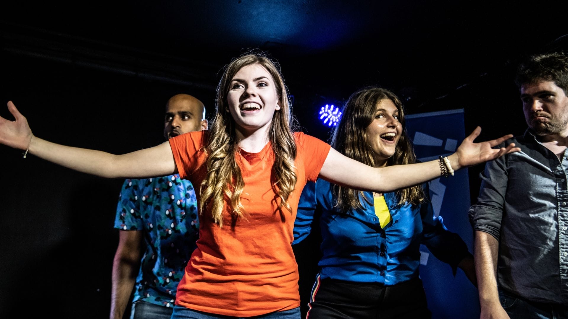 Hoopla Gamez Improv Group Performing at Hoopla Image credit Rah Petherbridge